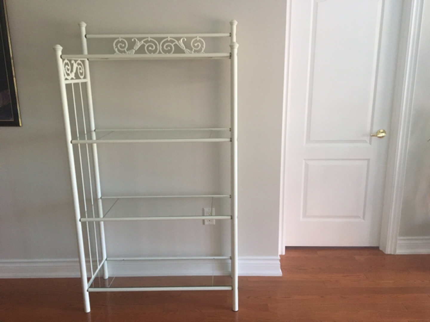 White Wrought Iron Shelf