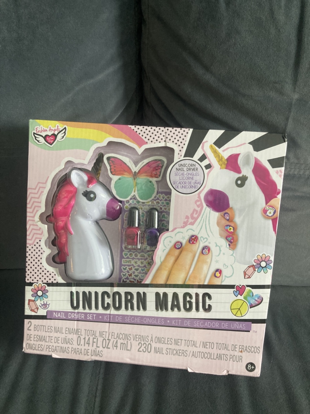 Unicorn nail dryer set.