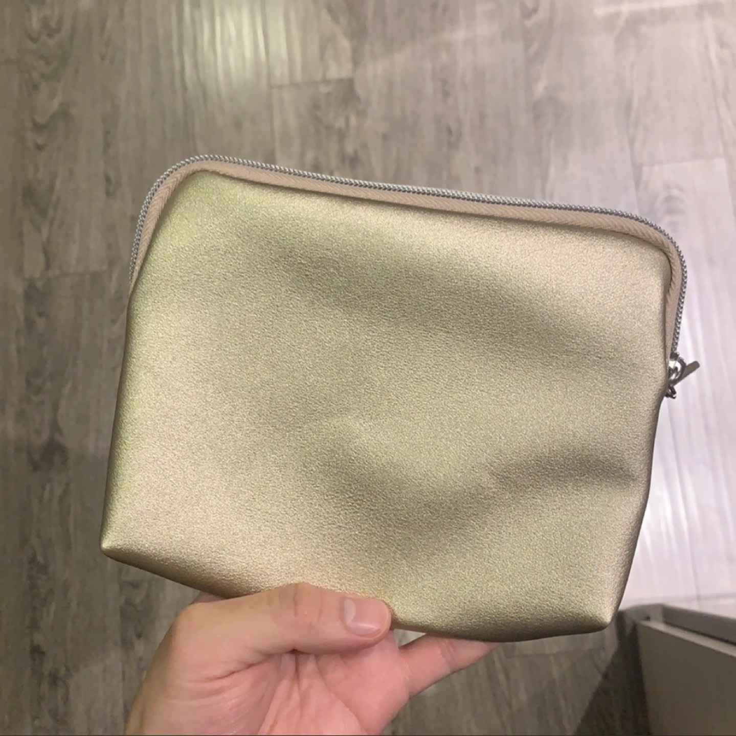 Gold makeup bag thumbnail