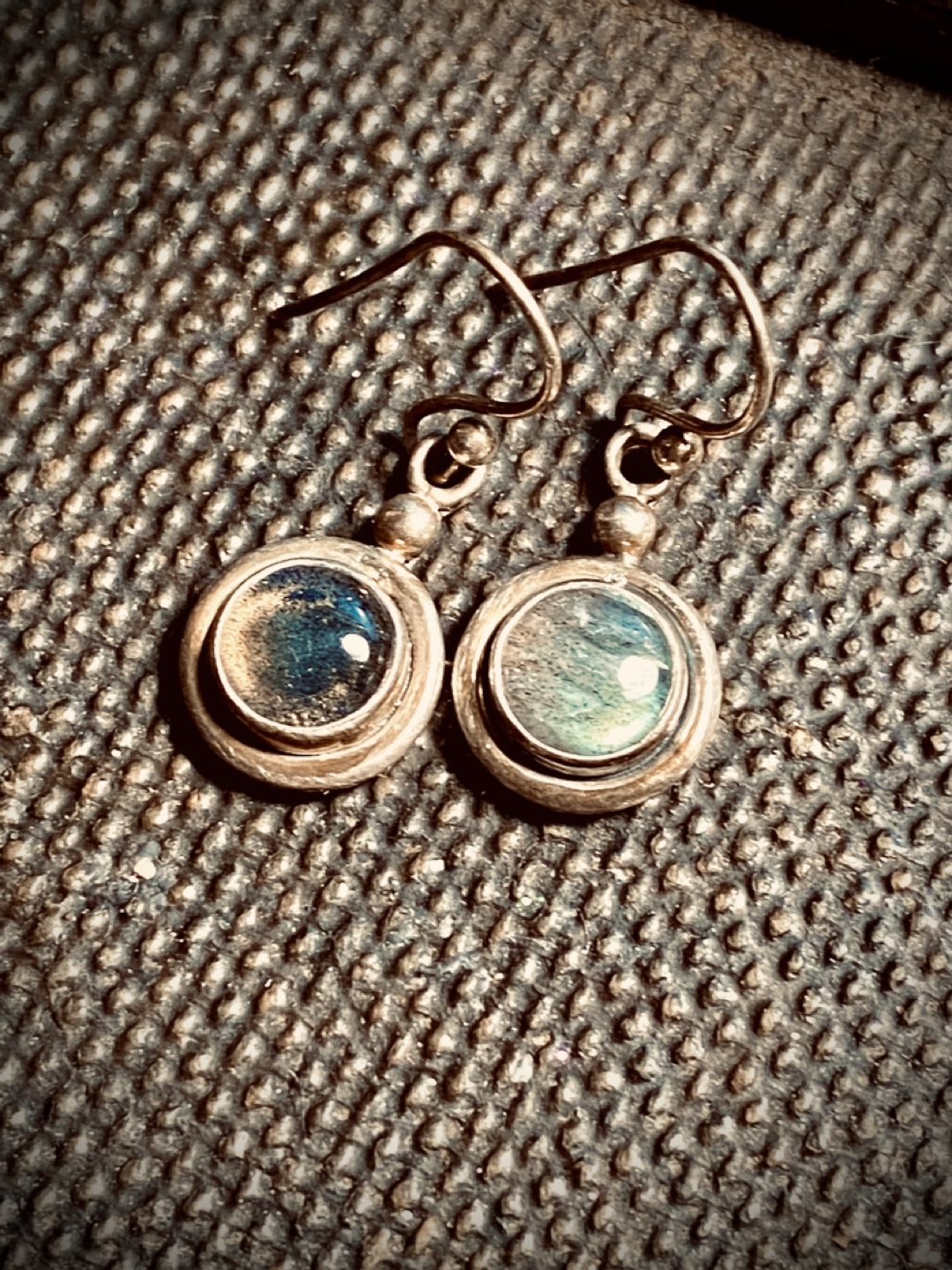 Sterling silver and labradorite stamped 925 set thumbnail
