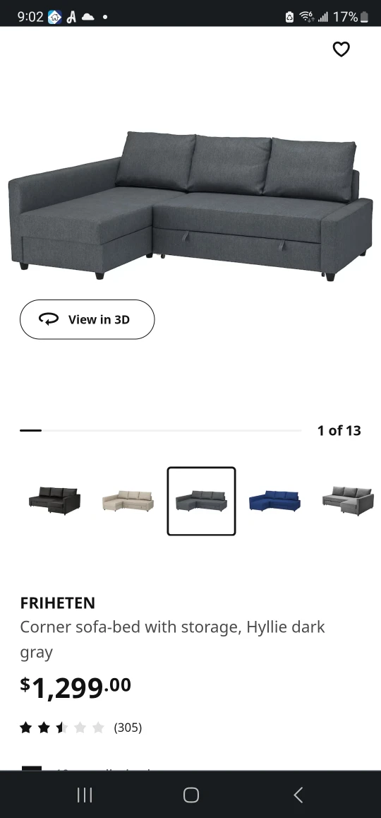 IKEA FRIHETRN sofa bed