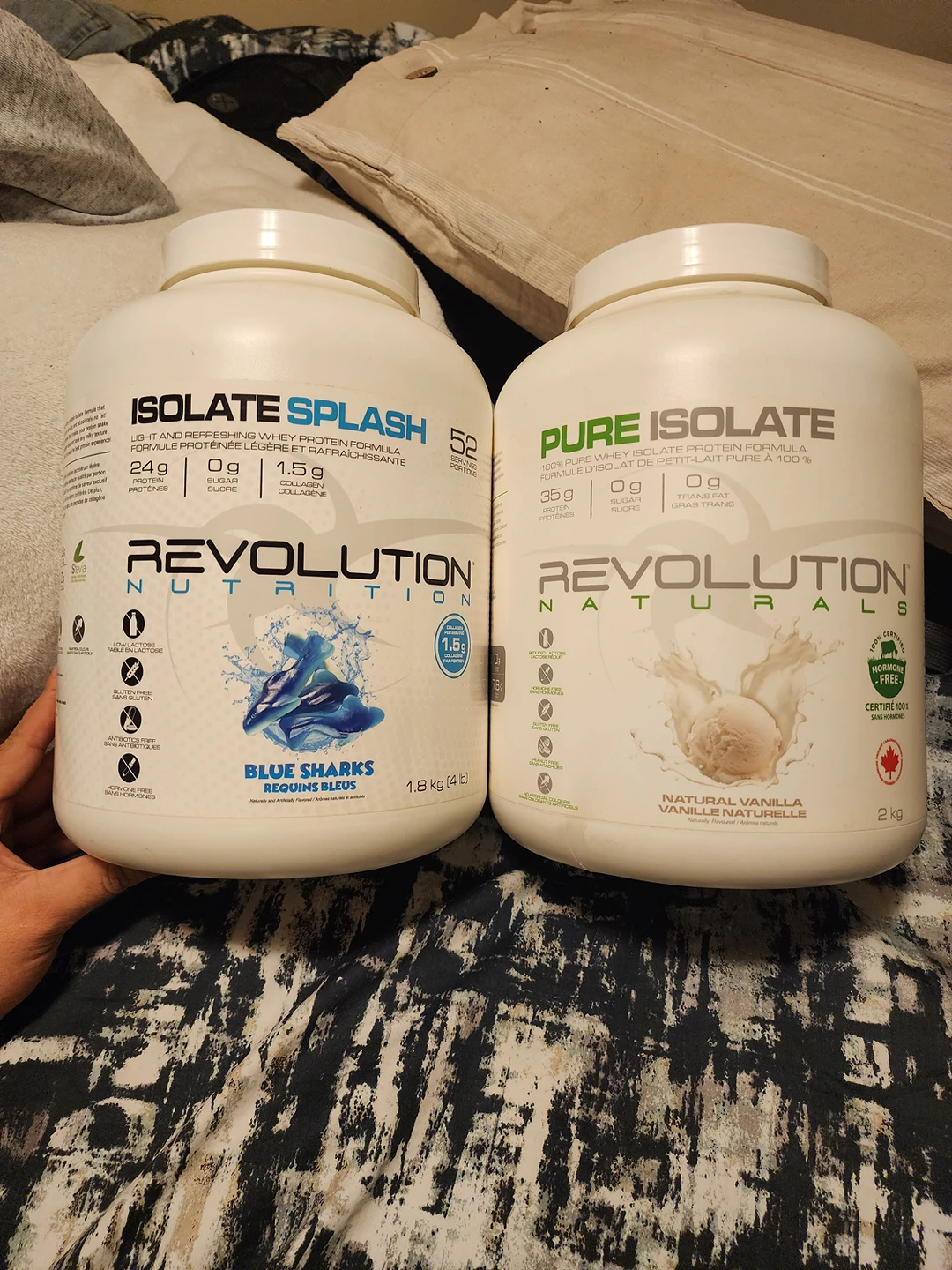 Unopened protein powder