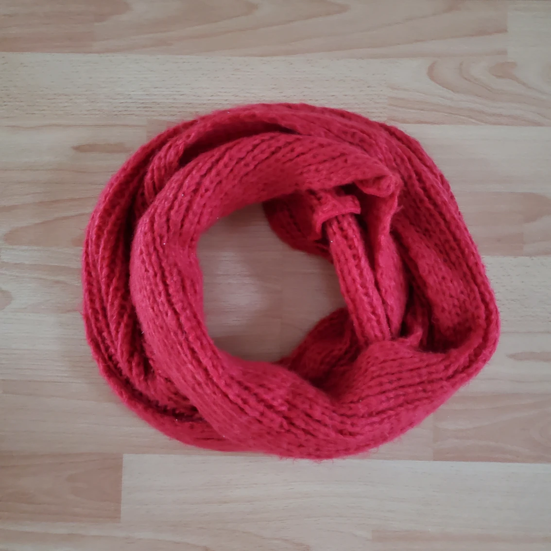 Red infinity scarf thumbnail