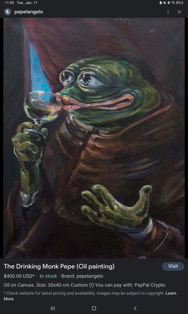 " Pepelangelo " canvas art . 15.75 x11.75 in. Final Reduction image indicator(8)