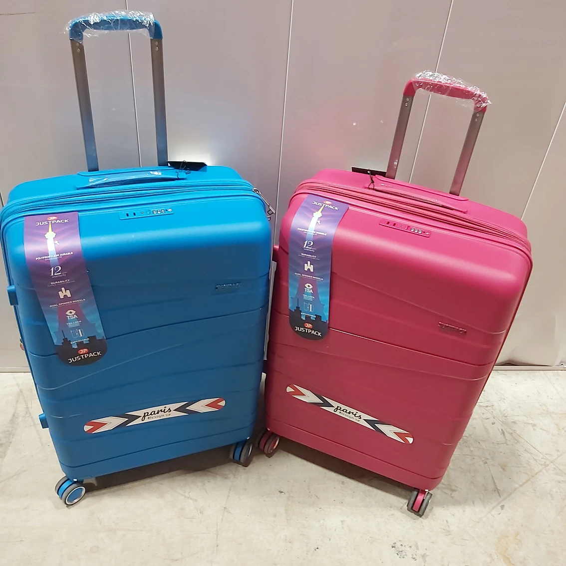 New 26 inches Hard Shell Travel Baggage Luggage Blue Pink image indicator(2)
