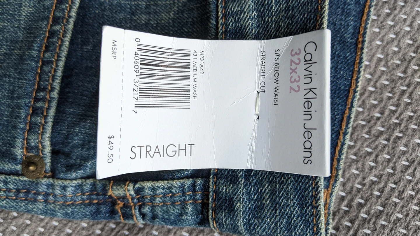 men's Calvin Klein jeans - straight cut - size 32x32 - photo 2
