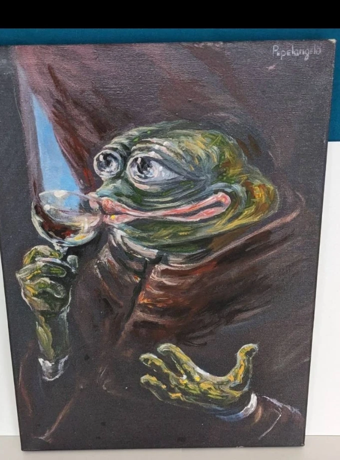 " Pepelangelo " canvas art . 15.75 x11.75 in. Final Reduction image indicator(2)