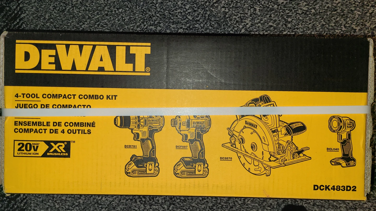 New DEWALT 20V MAX XR Brushless Compact 4-Tool Combo Kit