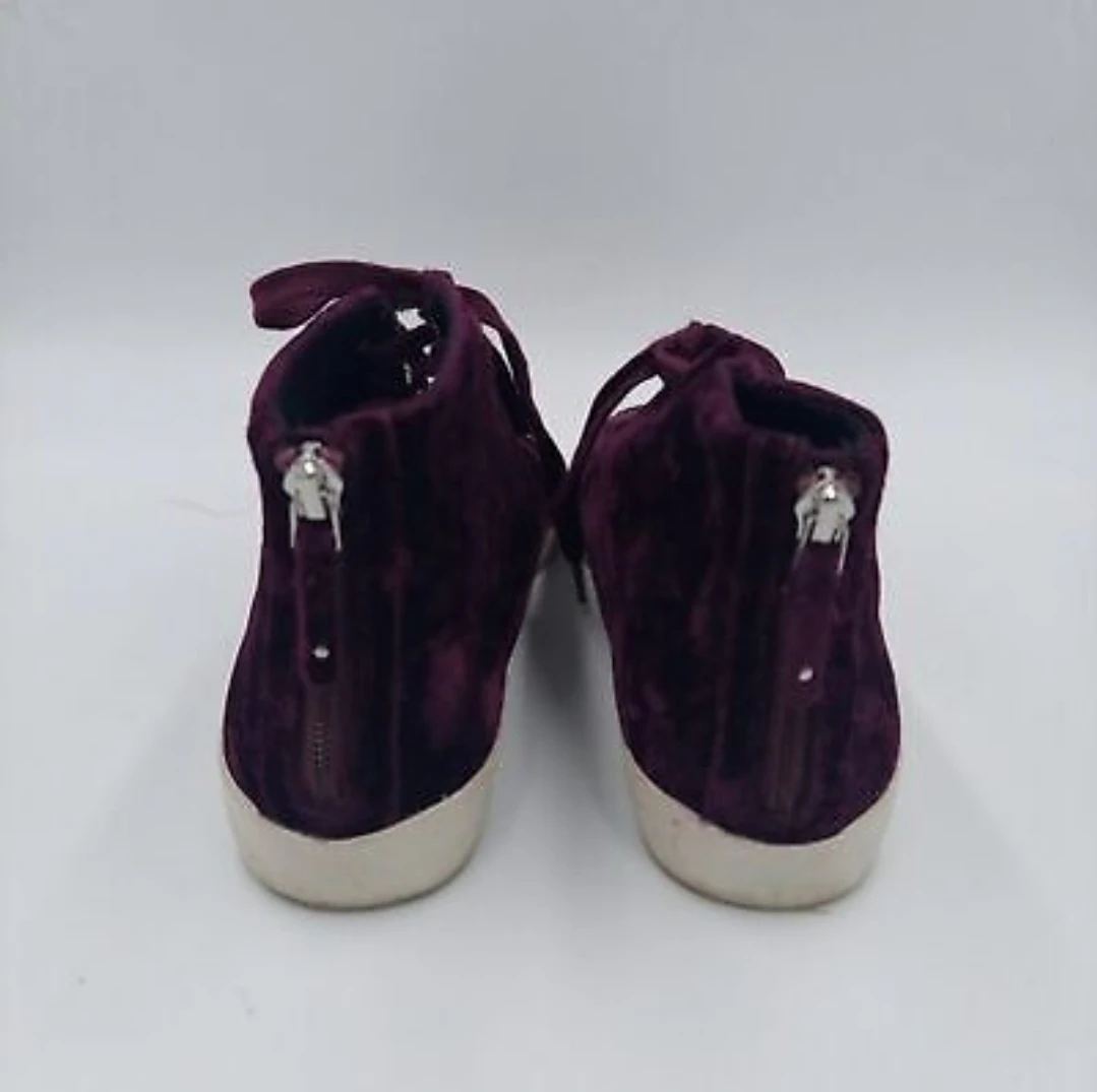 Rebecca Minkoff Dark Burgendy velvet sneakers image indicator(3)