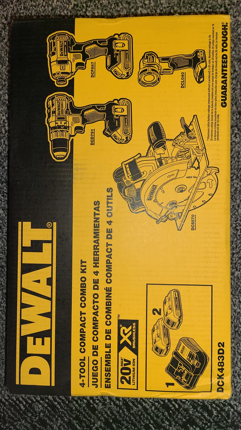 New DEWALT 20V MAX XR Brushless Compact 4-Tool Combo Kit - photo 3