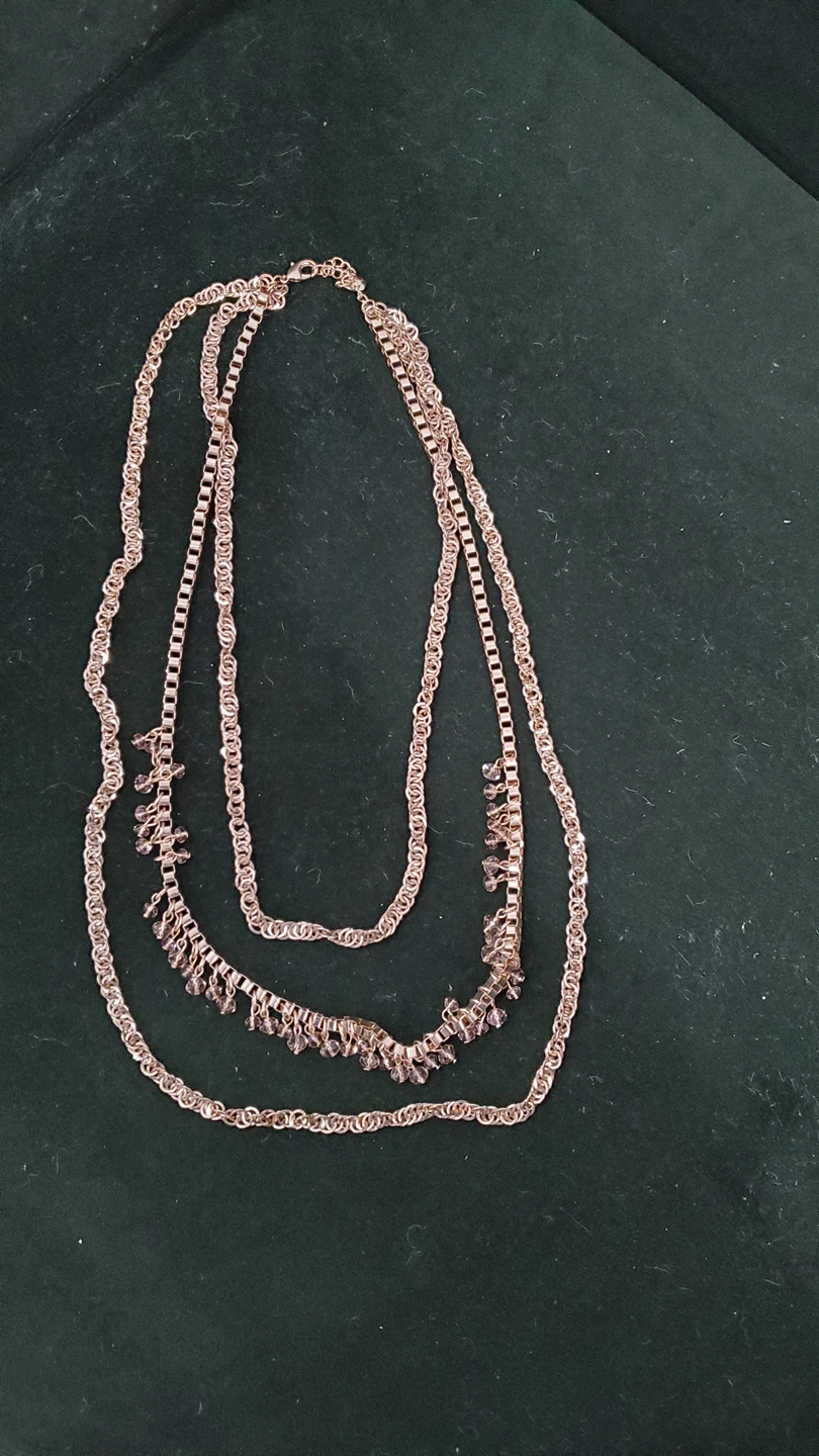 Armani Exchange gold necklace thumbnail