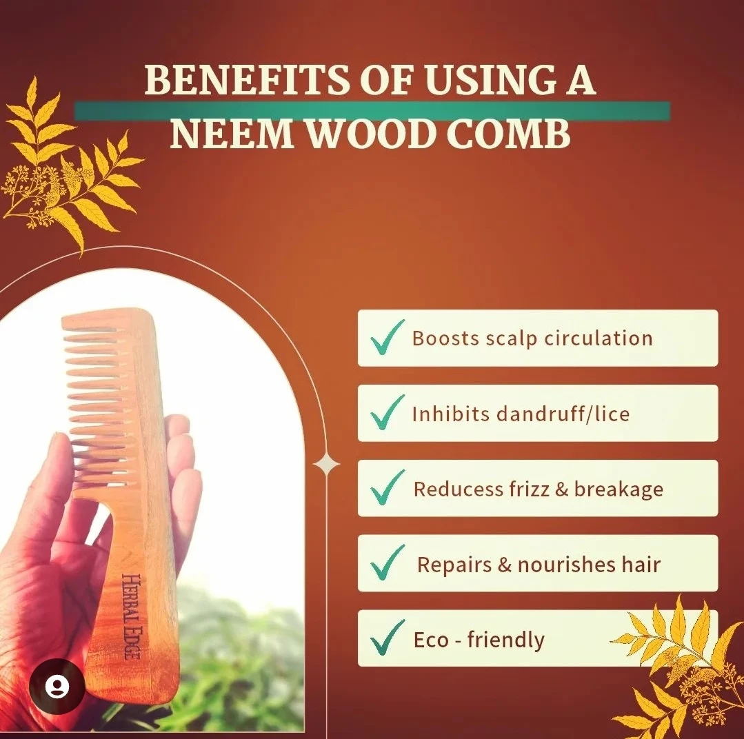 Raw neem wood combs - photo 2