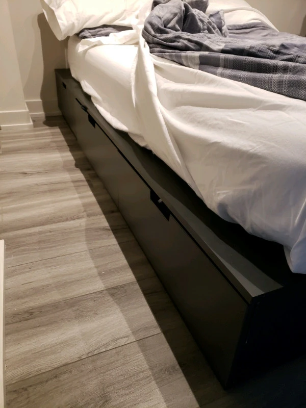 queen bedframe and headboard with storage - photo 3