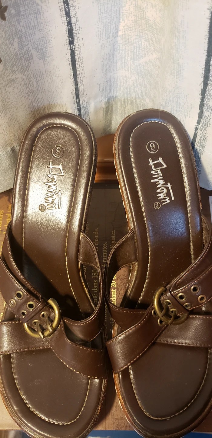 Brown High Heel Sandals Size 9 image indicator(5)