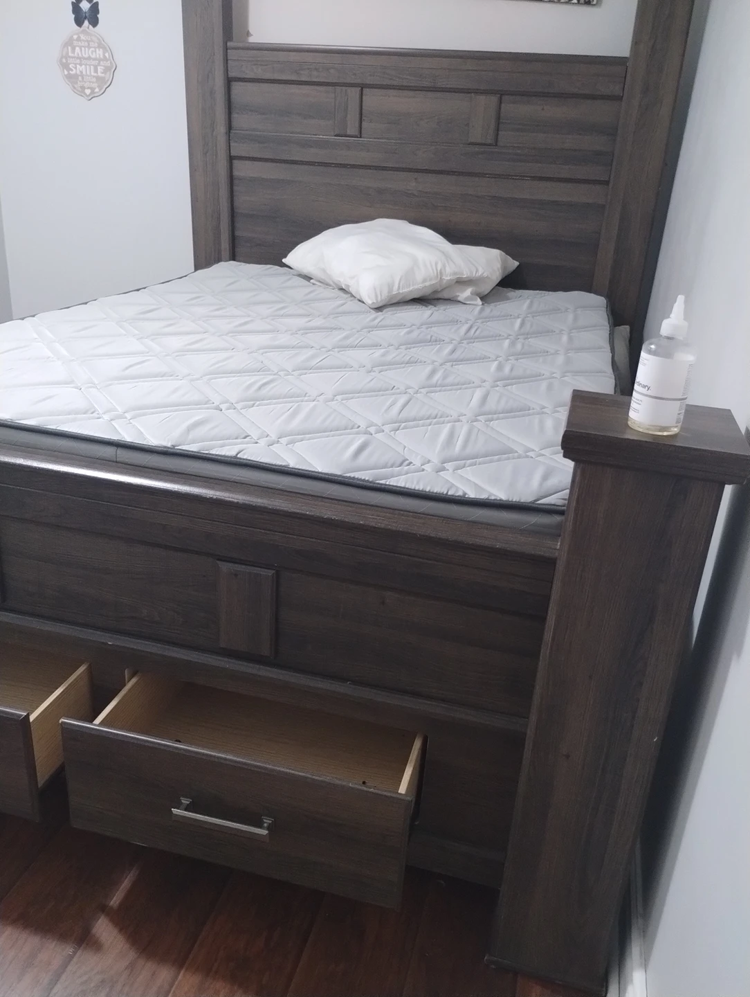 $100 Queen mattress + frame - photo 2