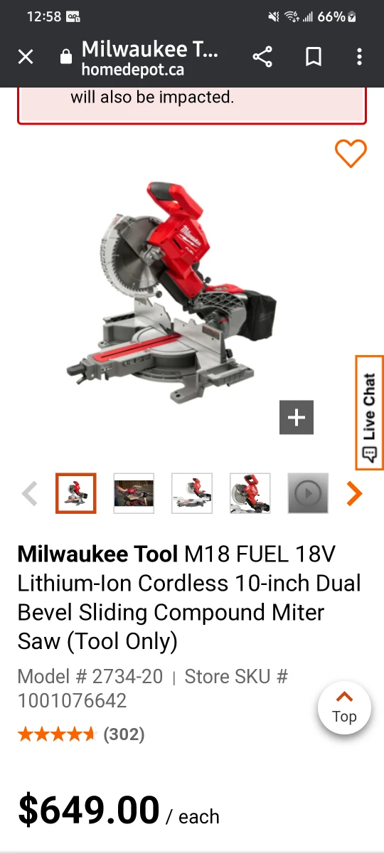 Milwaukee  Dual bevel 10" compound mitre saw - photo 5