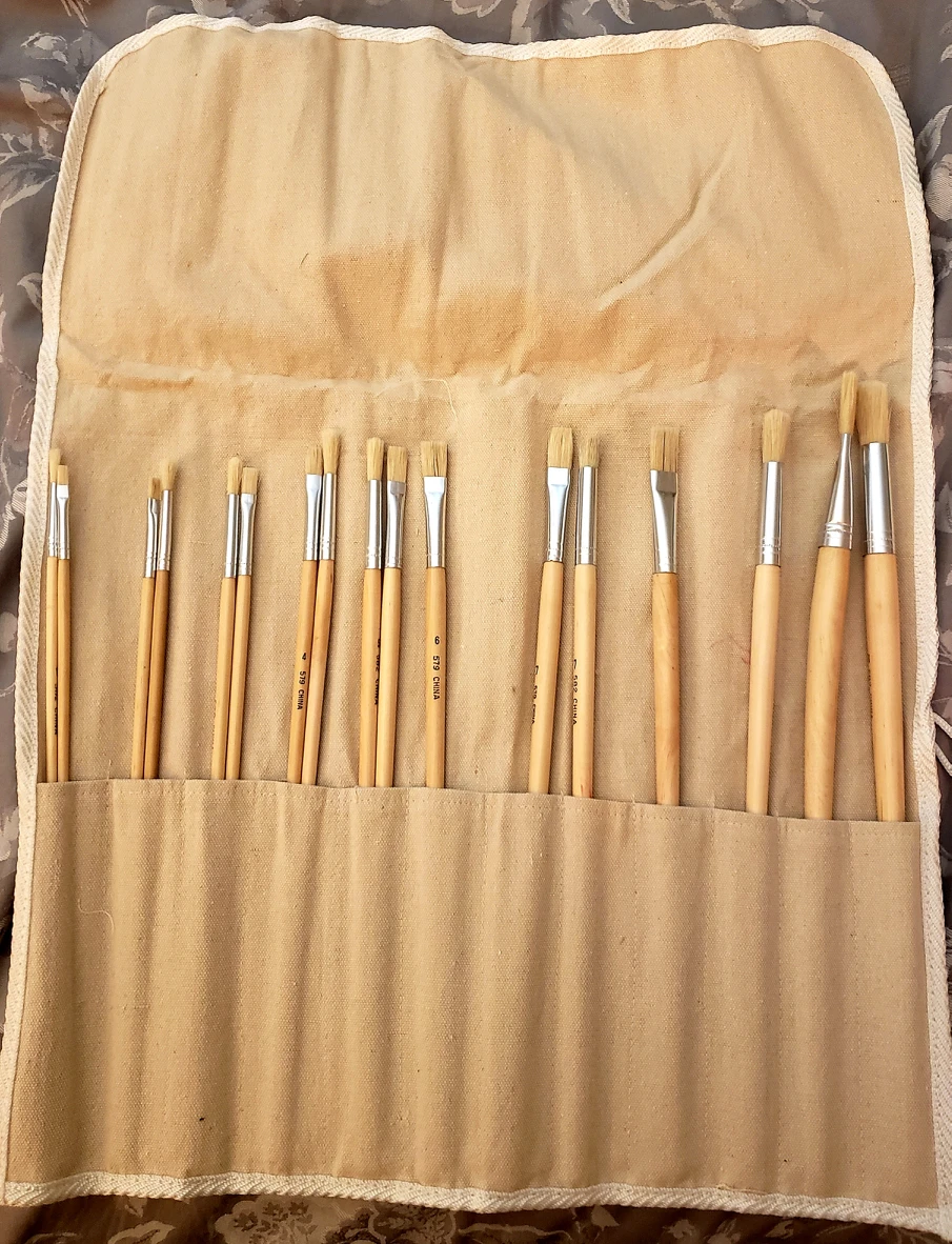 Acrylic paint brushes thumbnail