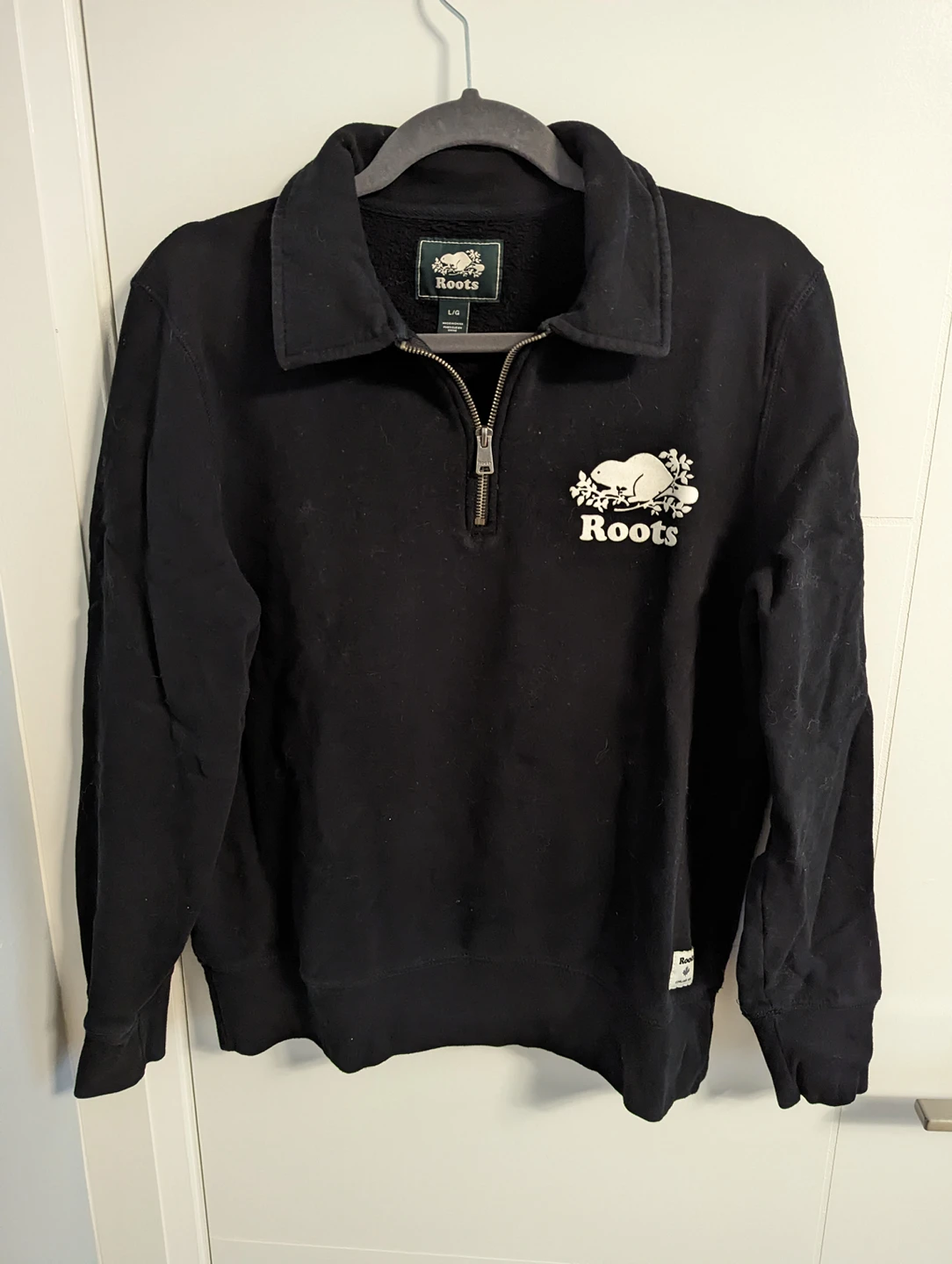 Roots 1/4(ish) zip crewneck