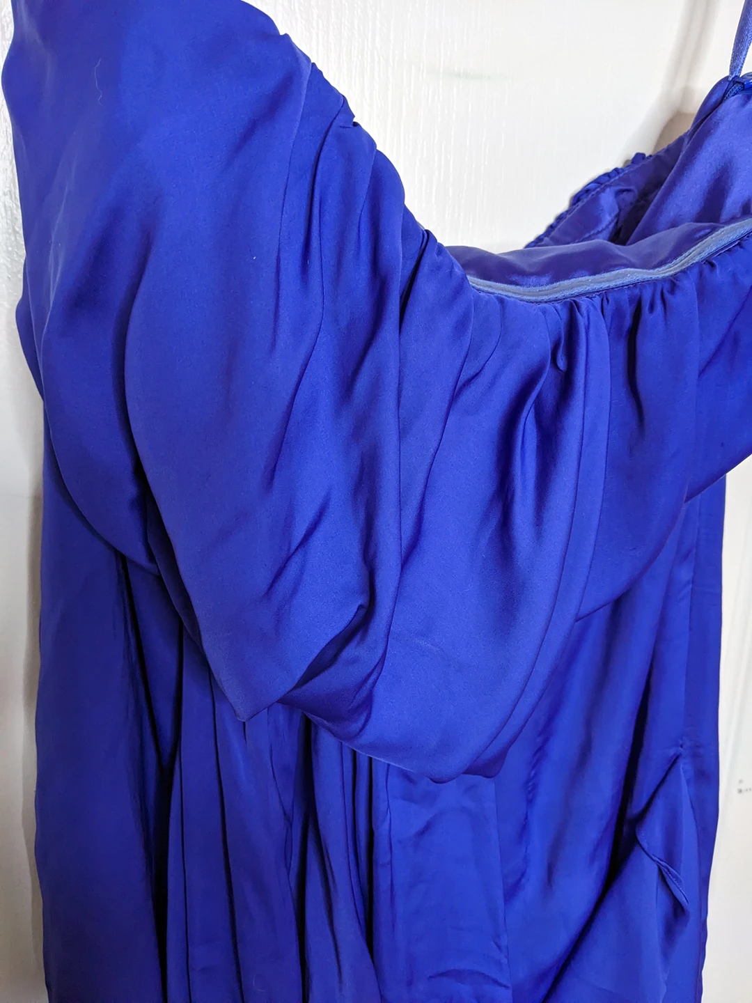 Strapless dark blue/purple curtain style dress - photo 3