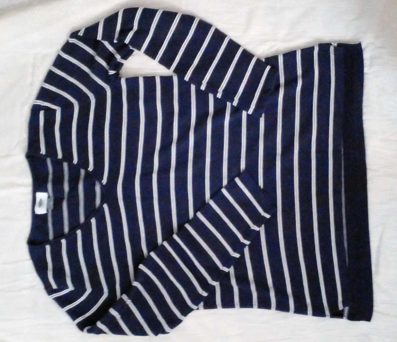 Blue and white striped sweater. #freestyle thumbnail