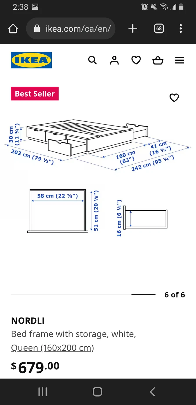 queen bedframe and headboard with storage - photo 4