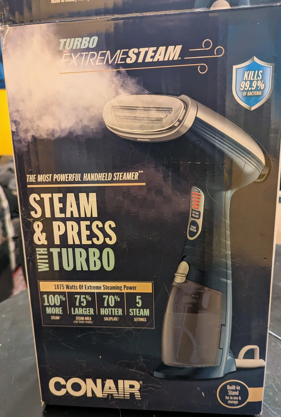 Conair Turbo ExtremeSteam Handheld Fabric Steamer BNIB image indicator(2)