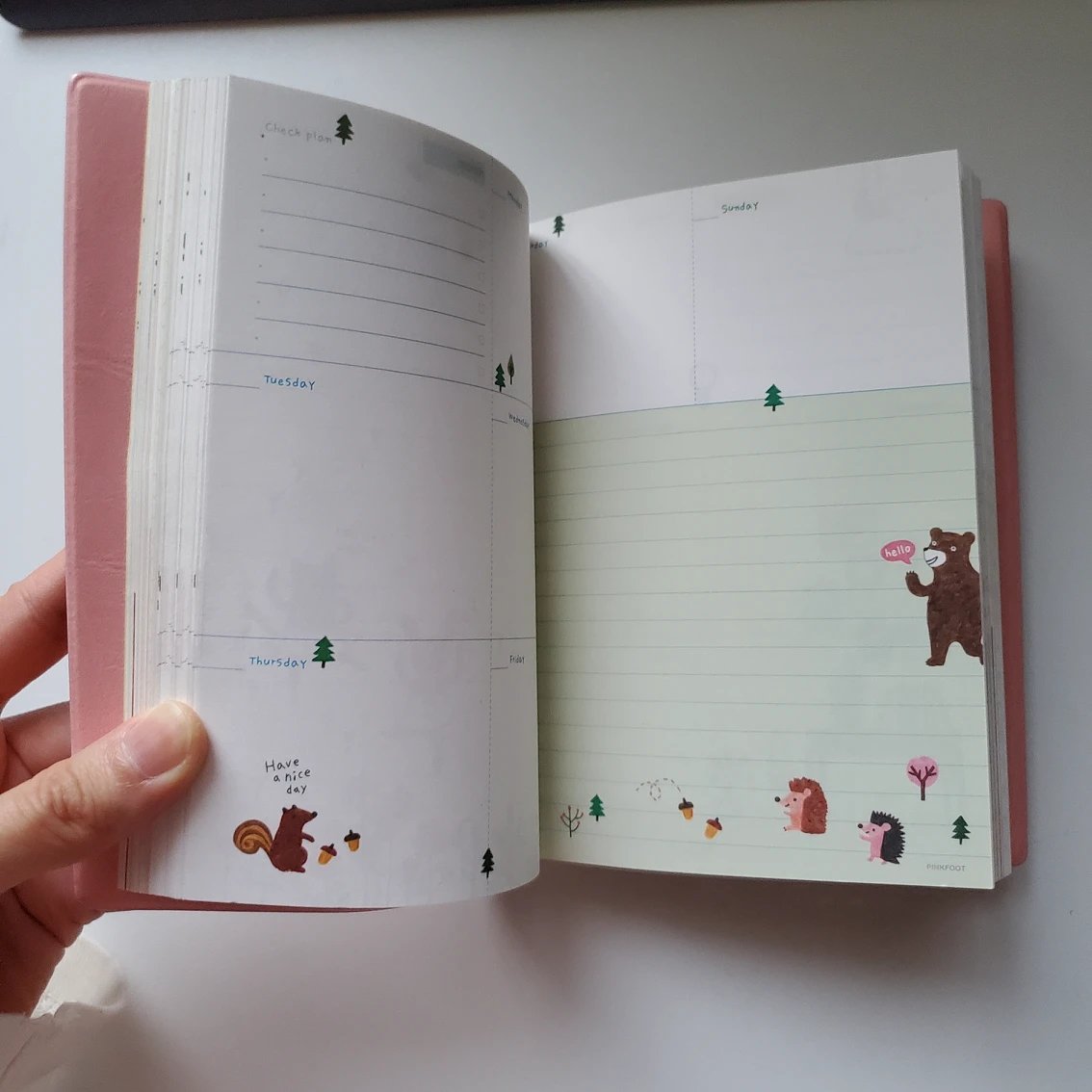 Brand new Pink faux leather mini kawaii planner notebook - photo 5