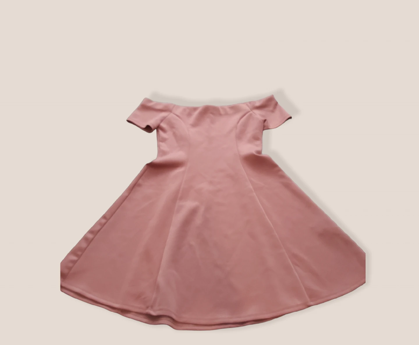 Off Shoulder Pink Party Dress Size: M