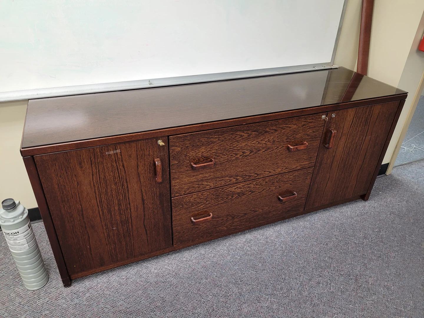 Luxury Executive Solid Wood Glass-top Filing Cabinet & Cupboard thumbnail