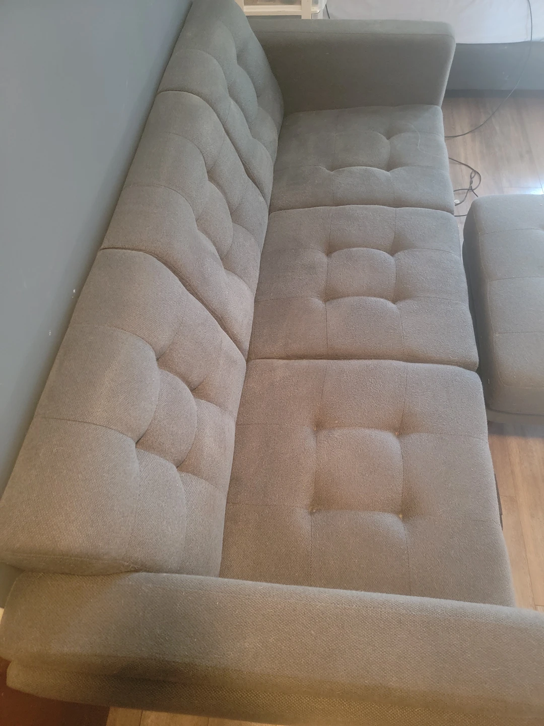 couch with separate leg rest - photo 2