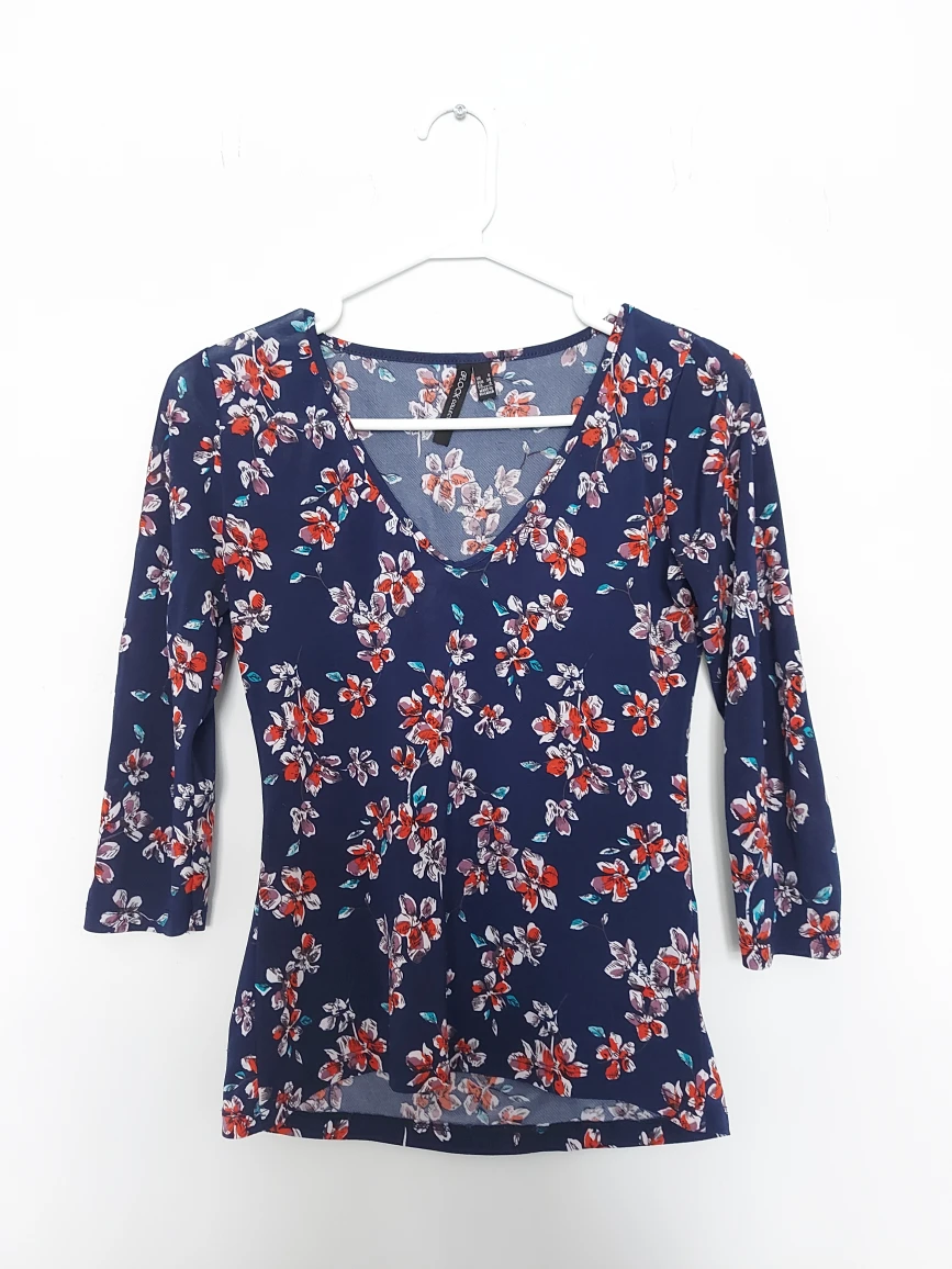 Floral print bodycon top