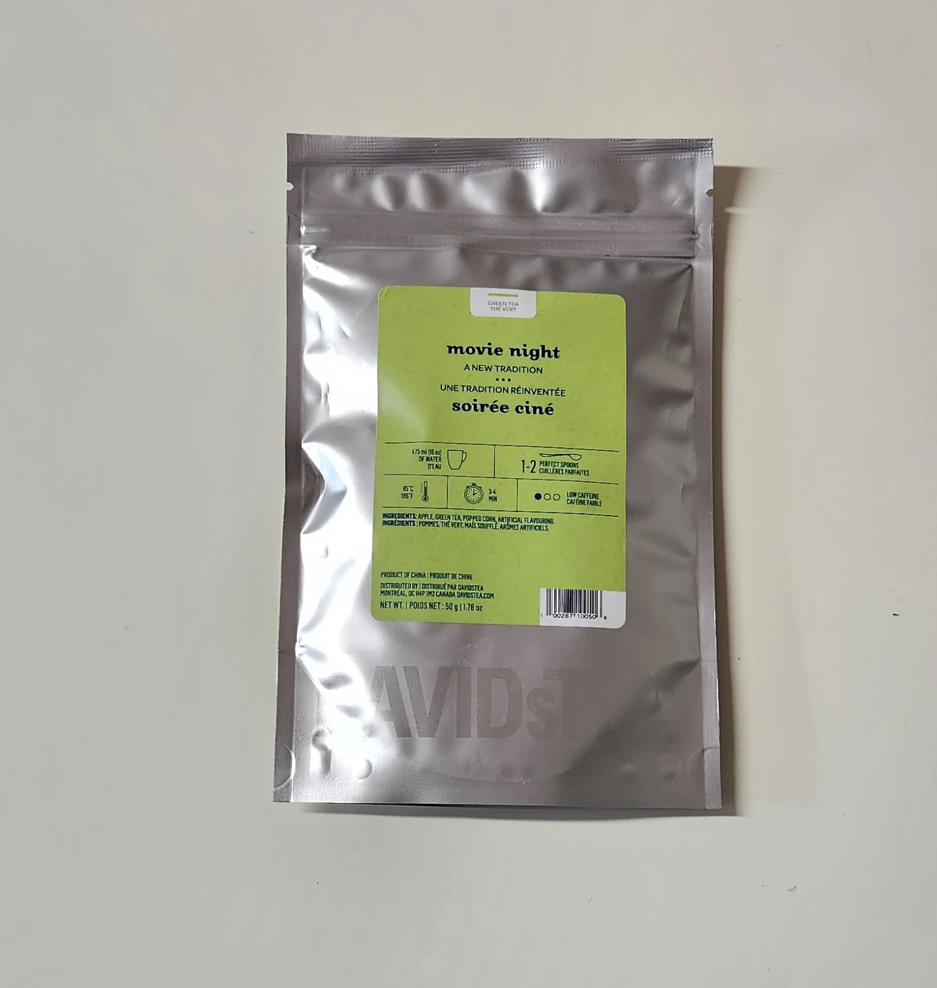 SEALED Davidstea Movie night green tea thumbnail