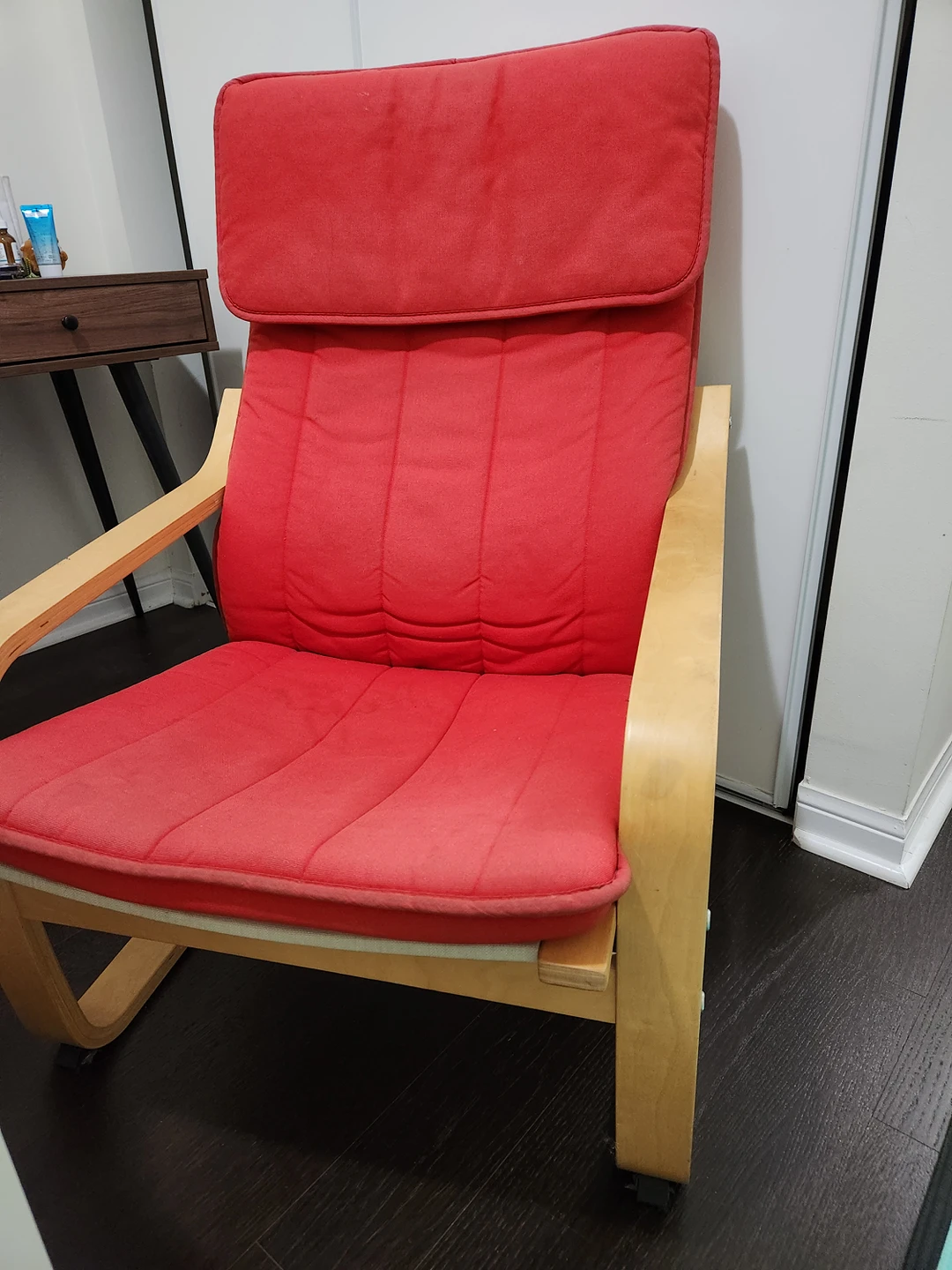 Ikea Poang Chair Red Recliner Grest Condition