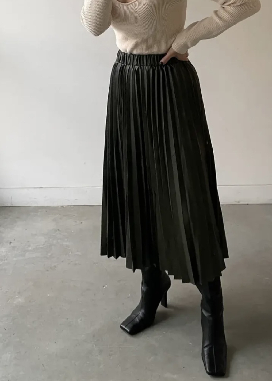 Oak+fort Vegan Leather Skirt