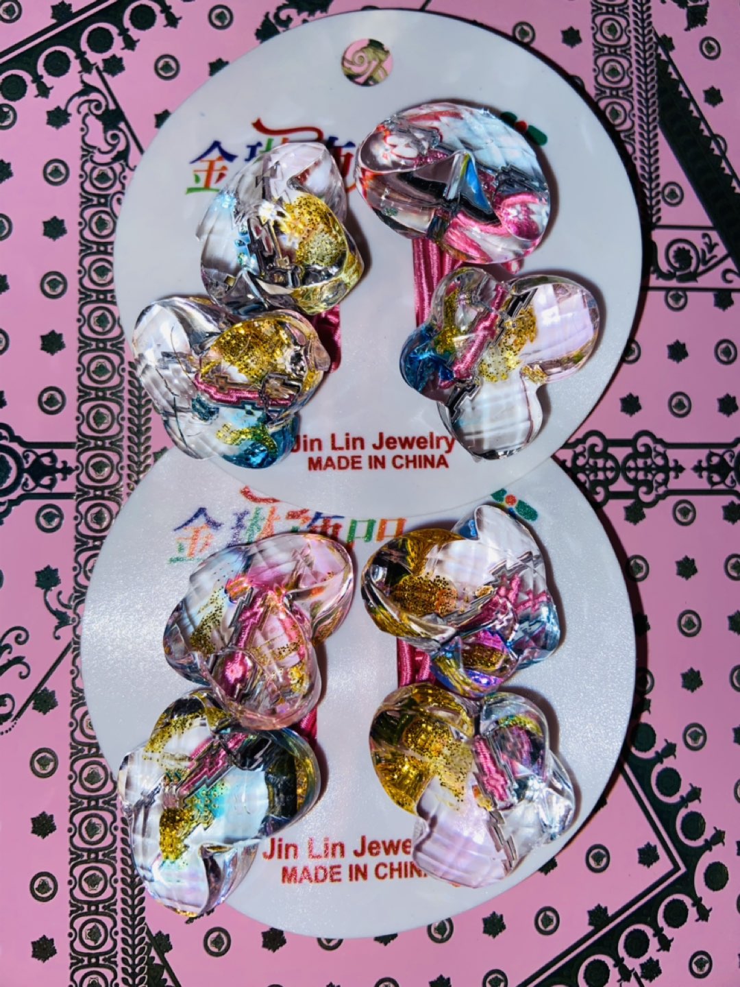 Crystal Butterfly Hair Ties thumbnail