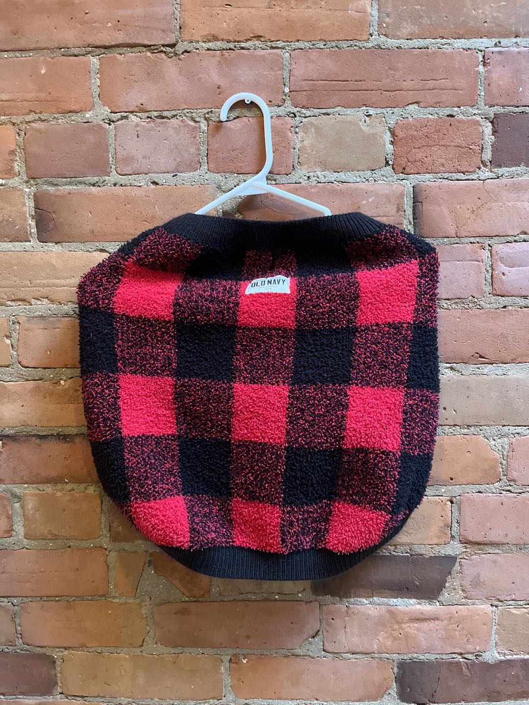 #freecycle Dog Sweater in Buffalo plaid thumbnail