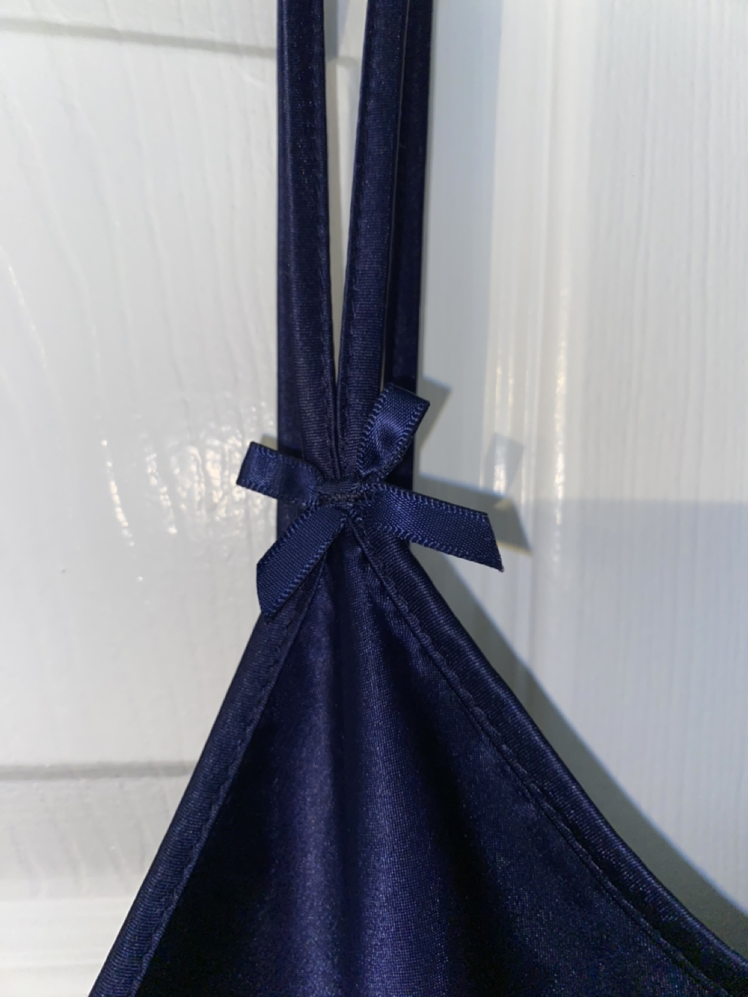 Navy Blue Satin Slip Dress Lingerie image indicator(3)