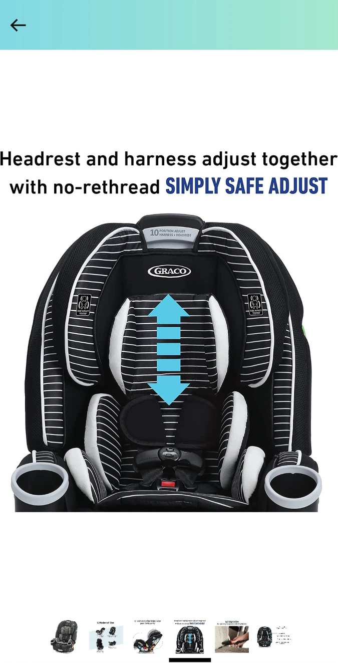 Graco All In One Car Seat, 4Ever 4-in-1 Car Seat, Convertible - photo 4