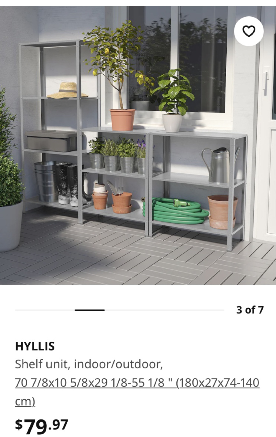 3 pcs Shelf units, indoor/outdoor IKEA image indicator(2)