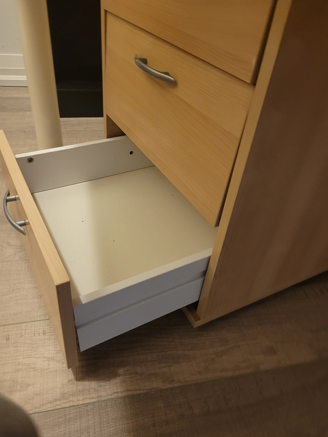wood night table / 3 drawer organzier - photo 2