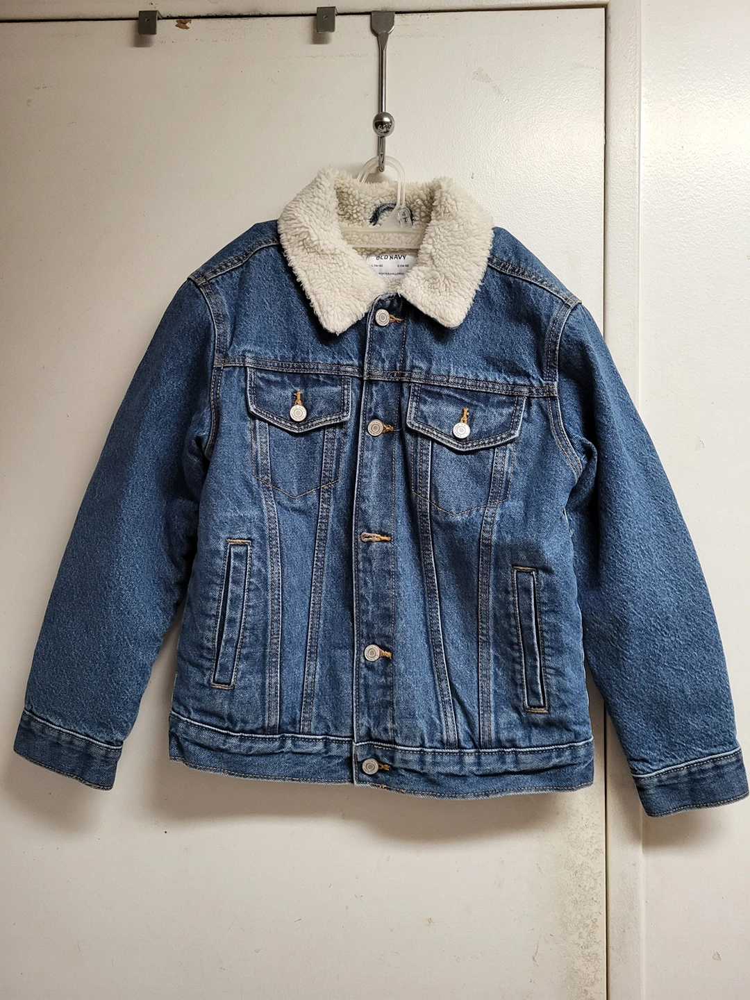 Brand new kids Old Navy fleece denim jacket size L(10-12)