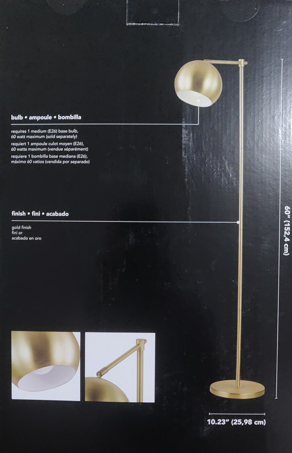 Brand New Globe Molly Floor Lamp - photo 5