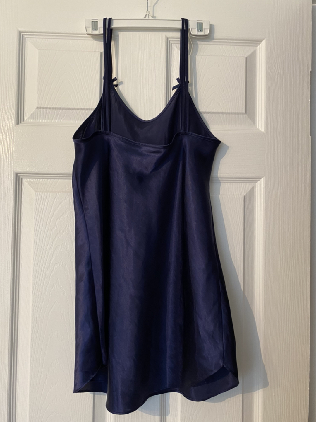 Navy Blue Satin Slip Dress Lingerie image indicator(2)