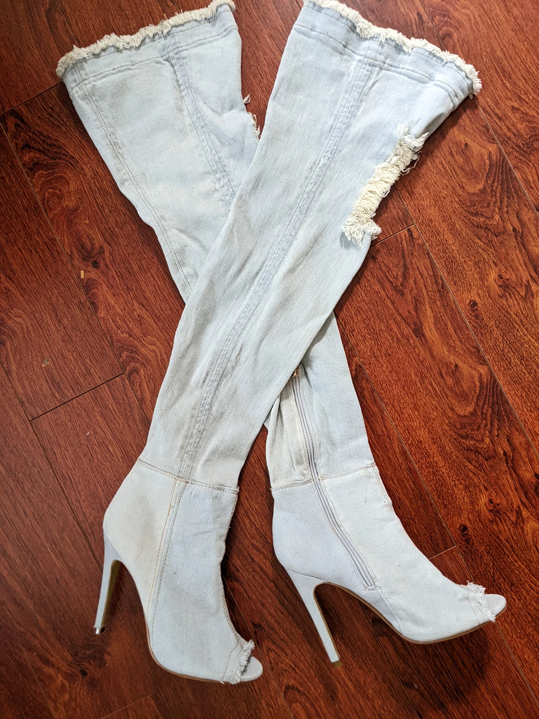 Thigh High Jean Boots - photo 2