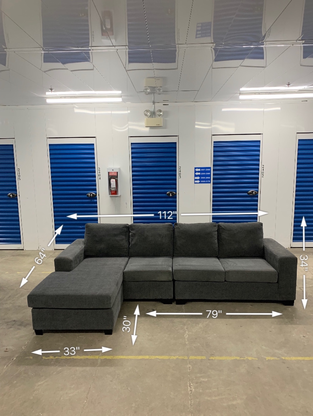 Leon’s Modern Grey Couch / Sofa - FREE DELIVERY!! - photo 2