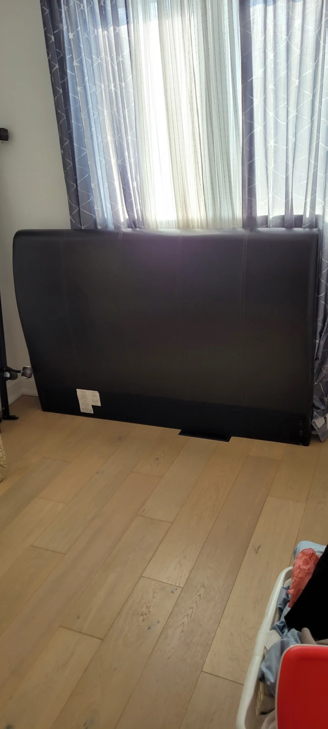 Queen faux leather headboard thumbnail