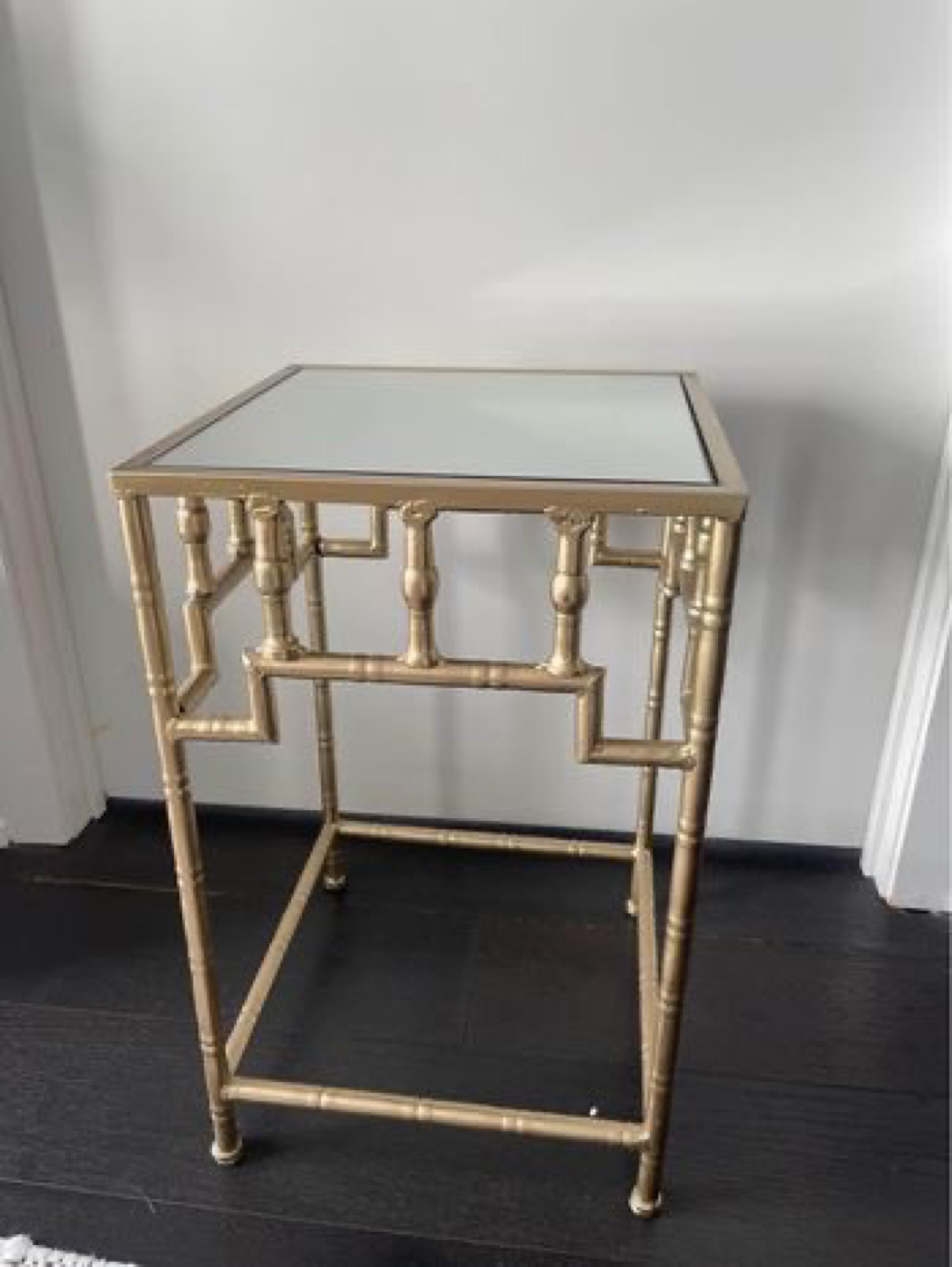 Gold Bamboo Side Table - photo 4