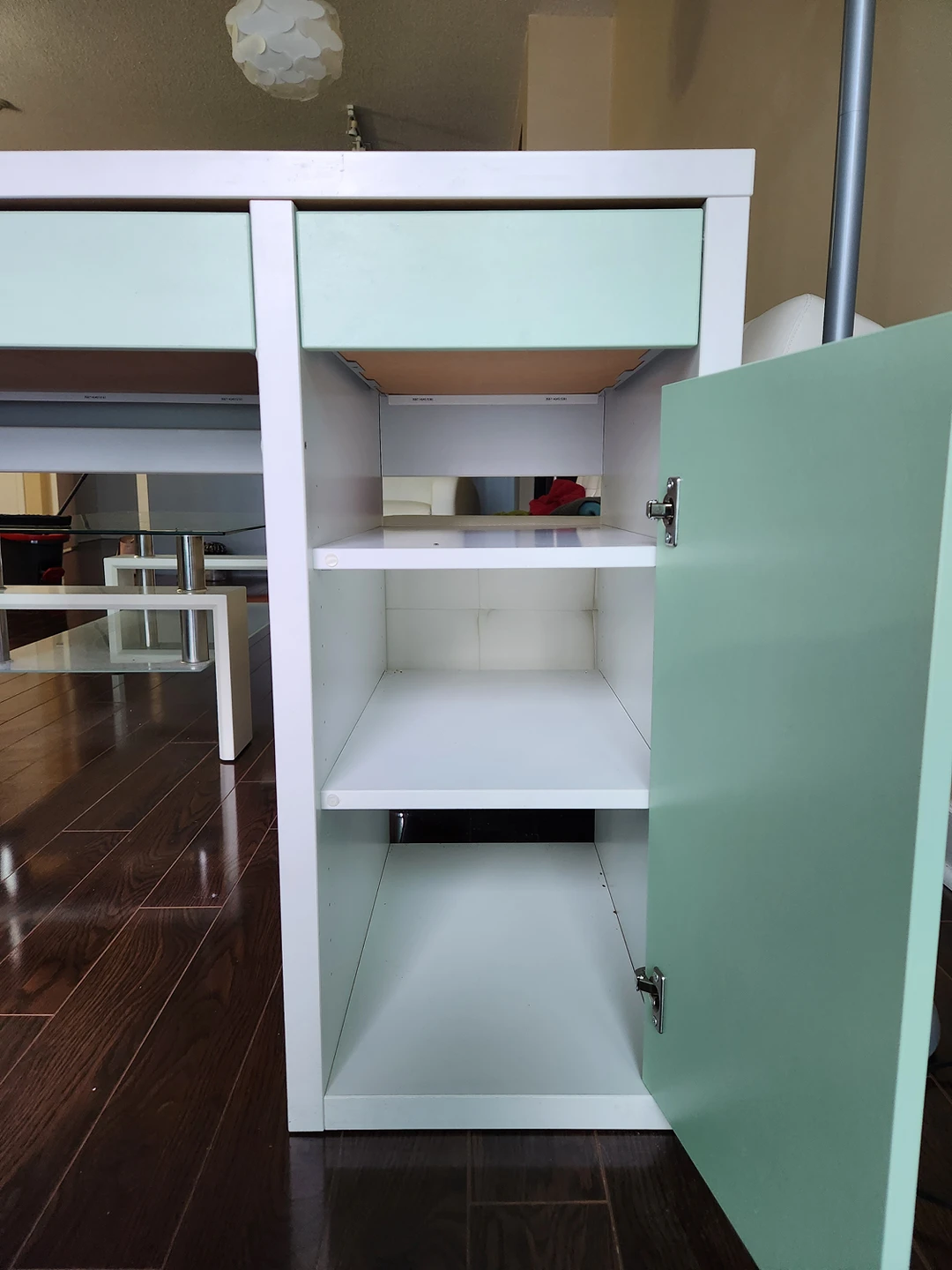 Ikea Micke Desk green and white - photo 3