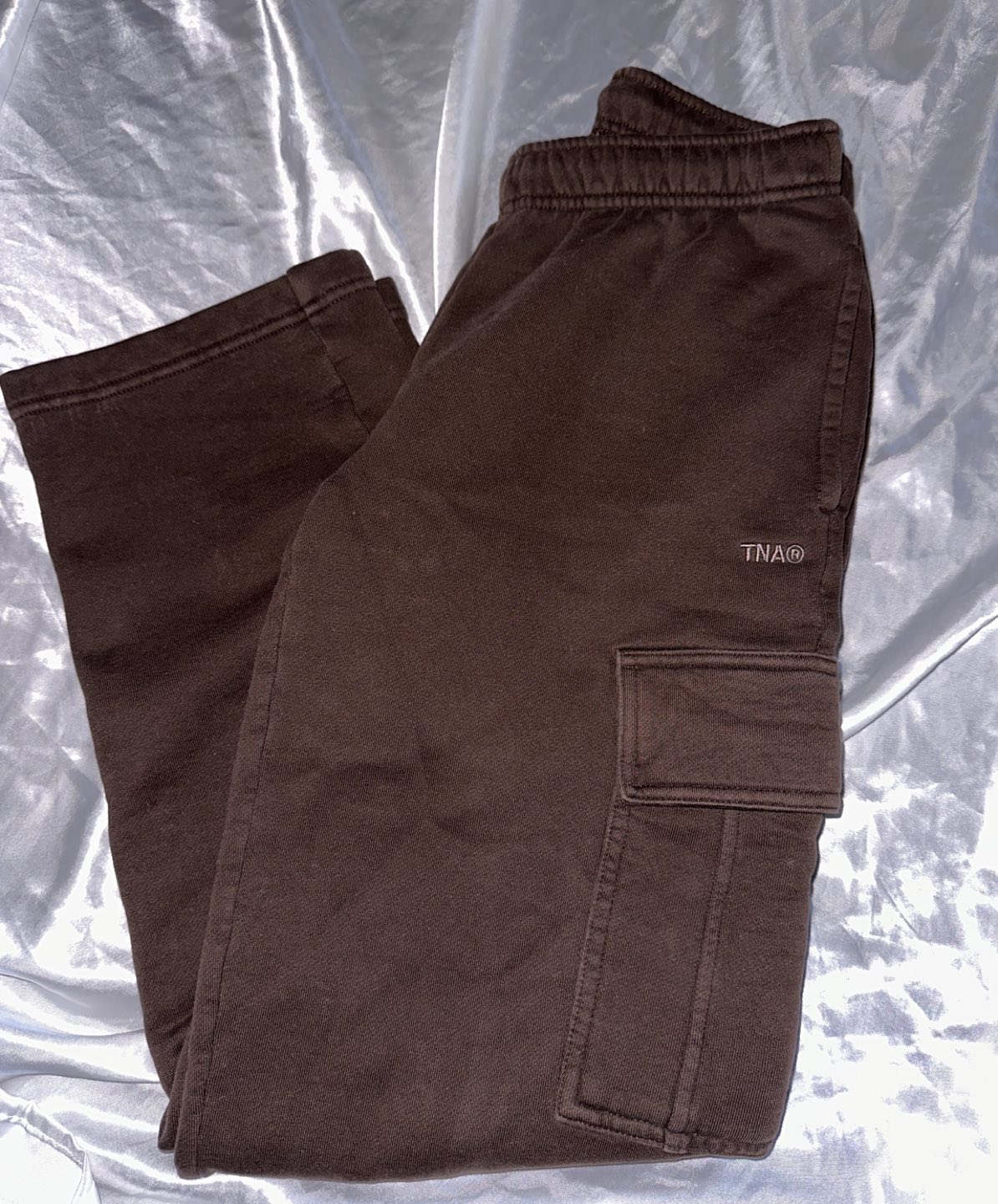Brown Cozy Fleece Mega Cargo Sweatpants