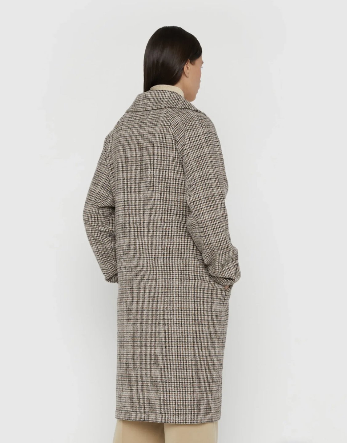 OAK + FORT Houndstooth Coat - Gingerbread - Size L - photo 2